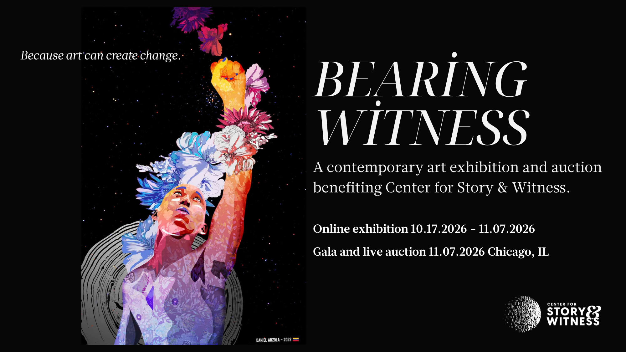 Bearing Witness, an online contemporary art exhibition and live auction